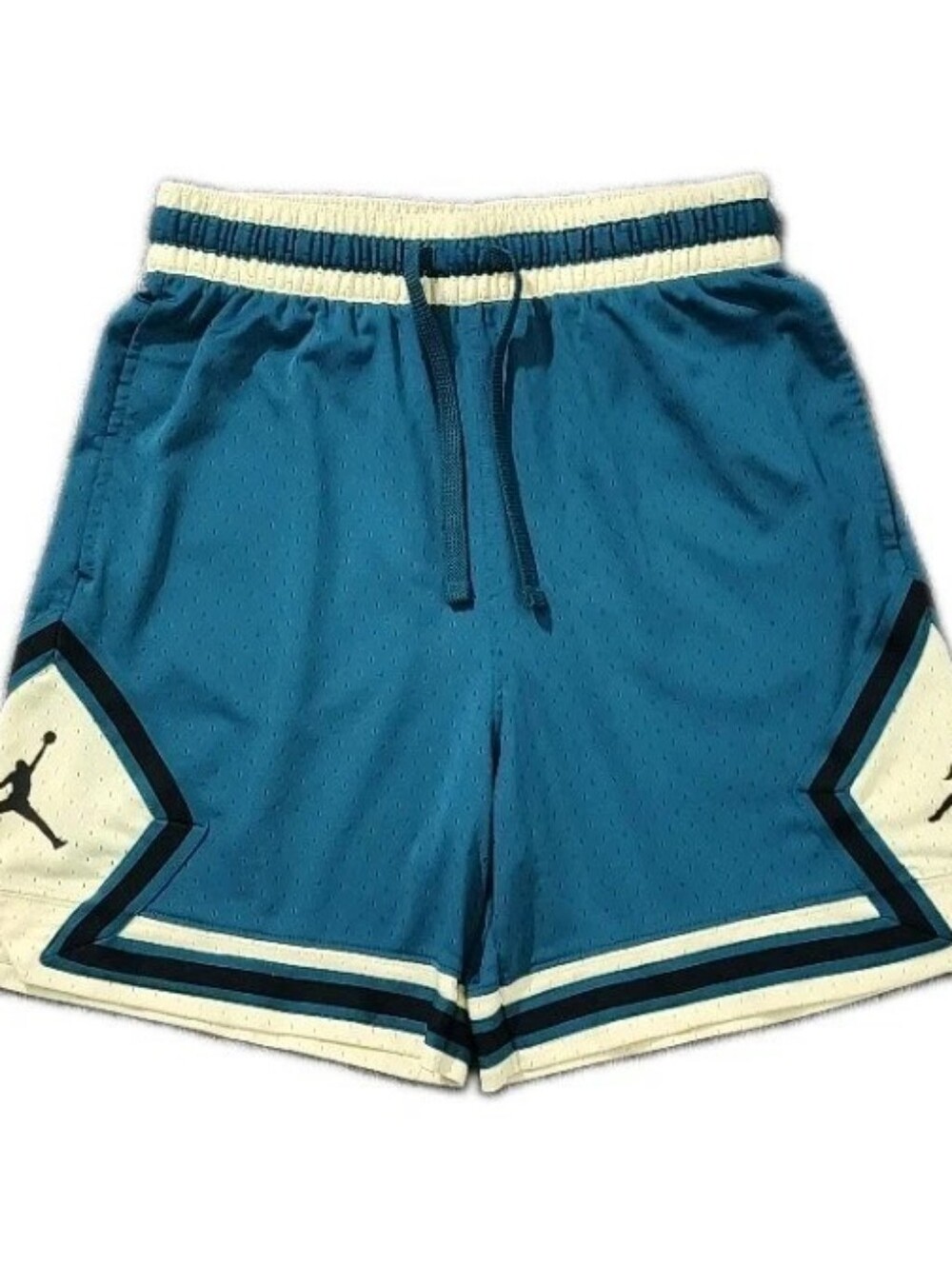 NWT Nike Air Jordan Diamond Shorts Women's Medium Dri Fit Teal Yellow